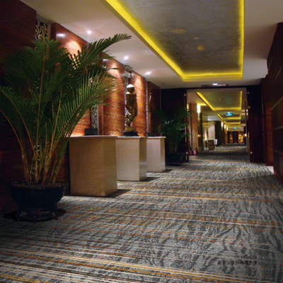 Lobby Wall To Wall Woven Axminster Carpet PP Backing With Wool