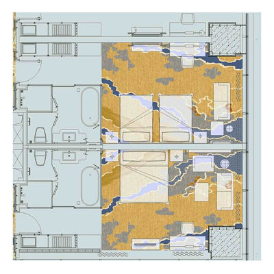 80 % Wool 20% Nylon Axminster Carpet Luxury Hospitality Carpet For Hotel Room