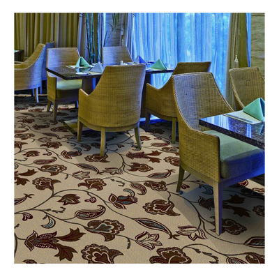 Hotel Lobby Carpet Decor Woven Axminster Carpet Fire Retardant