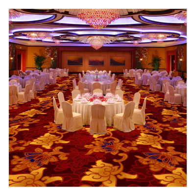 Hotel Lobby Carpet Decor Woven Axminster Carpet Fire Retardant