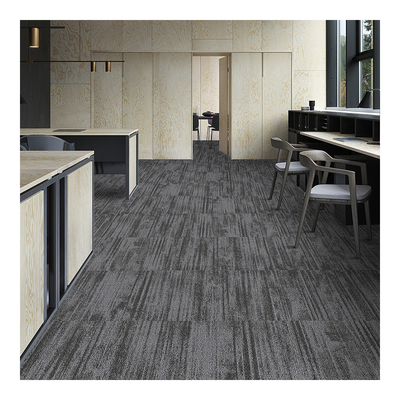 PVC Backing Commercial Modular Carpet Tile Anti-Silp 6mm Pile Height