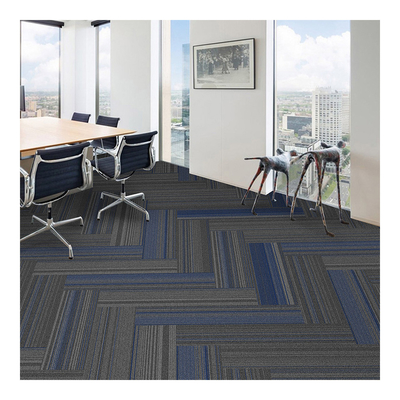 Long Nylon Carpet Tiles 10x40 Inch Grey With Some Color Line