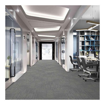 Striped Commercial Modular Carpet 50x50cm PP Tiles With Bitumen Backing