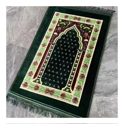10mm Mosque Prayer Rug Color Cotton Filler With Non-Slip Backing