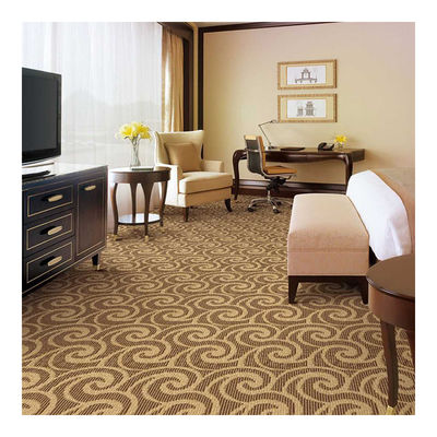 Jacquard Loop Pile Tufted Broadloom Carpet Width 4m For Hotel Room