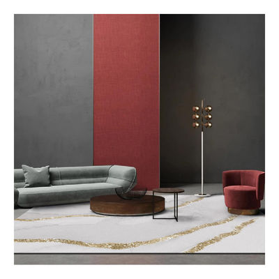 Polypropylene Polyester Area Rug With Shrink Yarn And Bright Silk For Room