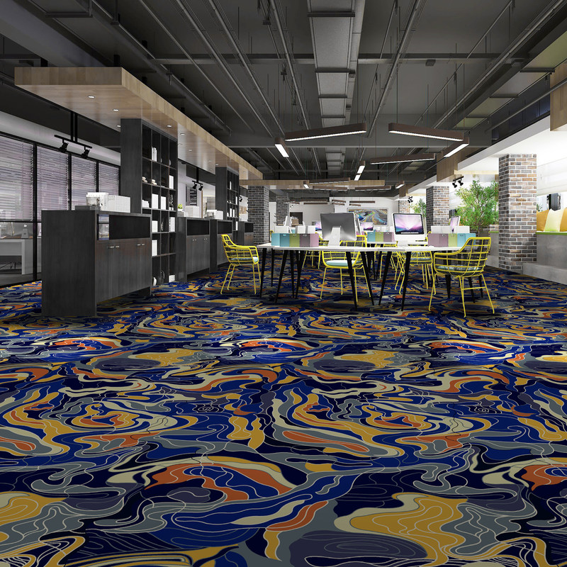 Simple Design Nordic Style 100% Nylon Printed Carpet With Action Backing